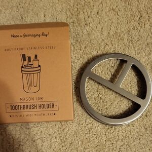 Stainless Steel Mason Jar Toothbrush Holder
